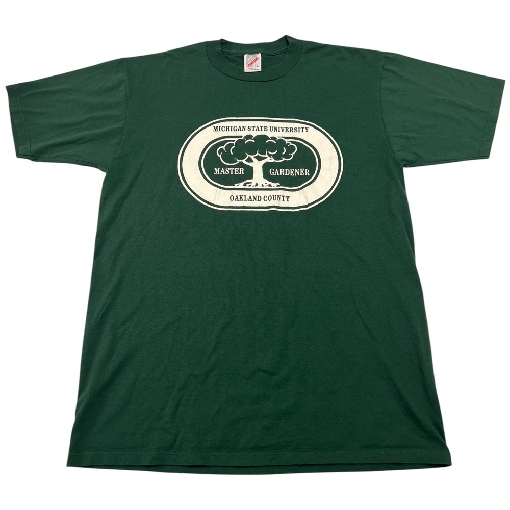 Jerzees Vintage Michigan State University Master Gardener T-Shirt Sz L USA Made